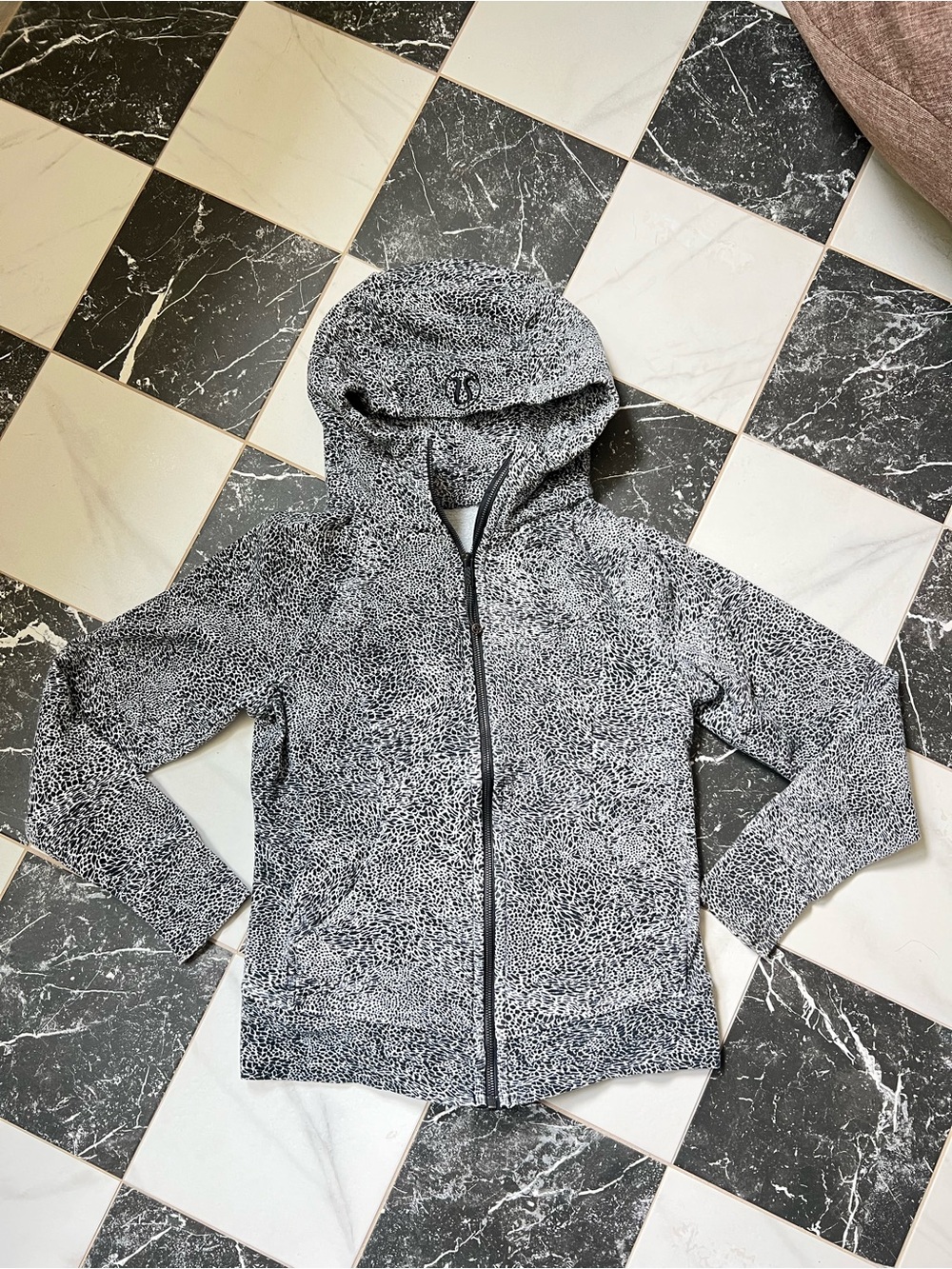 lululemon athletica Black & White Speckle Full-Zip Hoodie